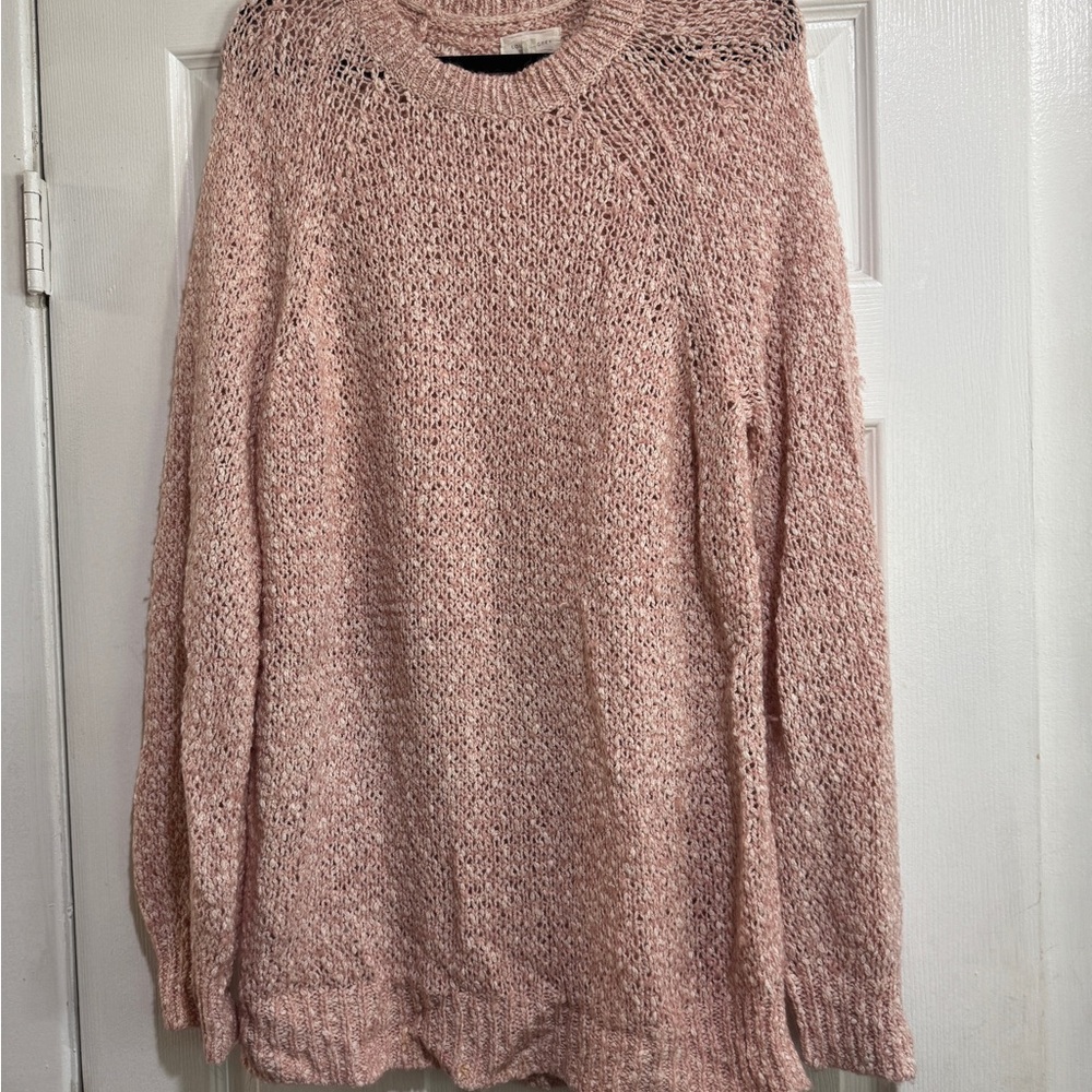 Cozy Pink Knit Sweater Lou and Grey